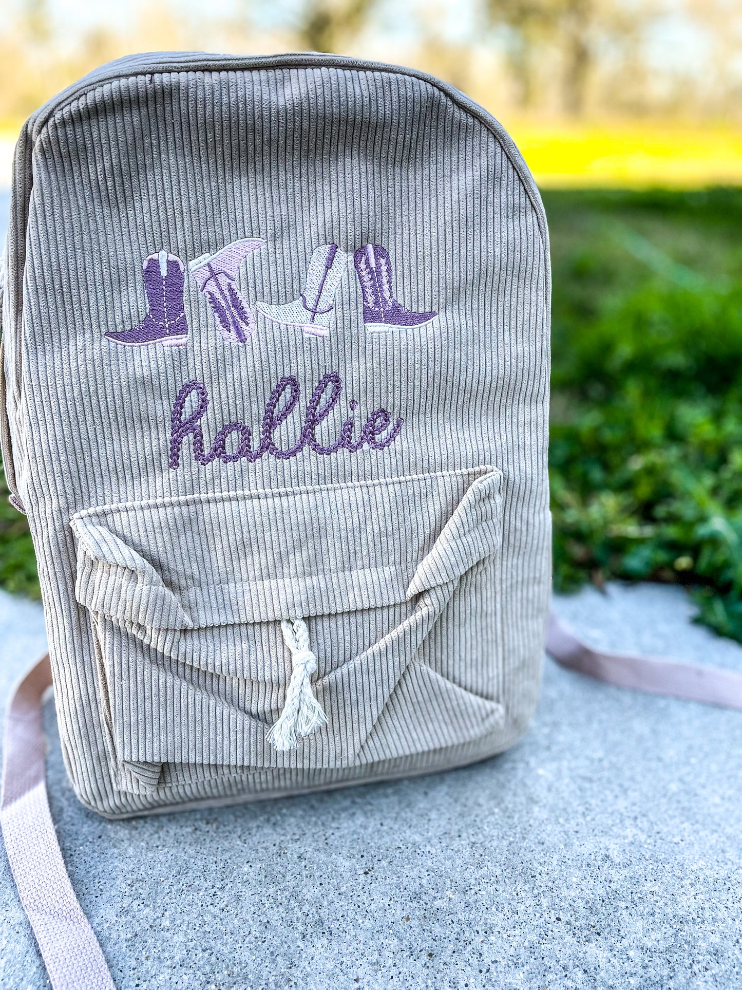 Corduroy Full-Sized Backpack