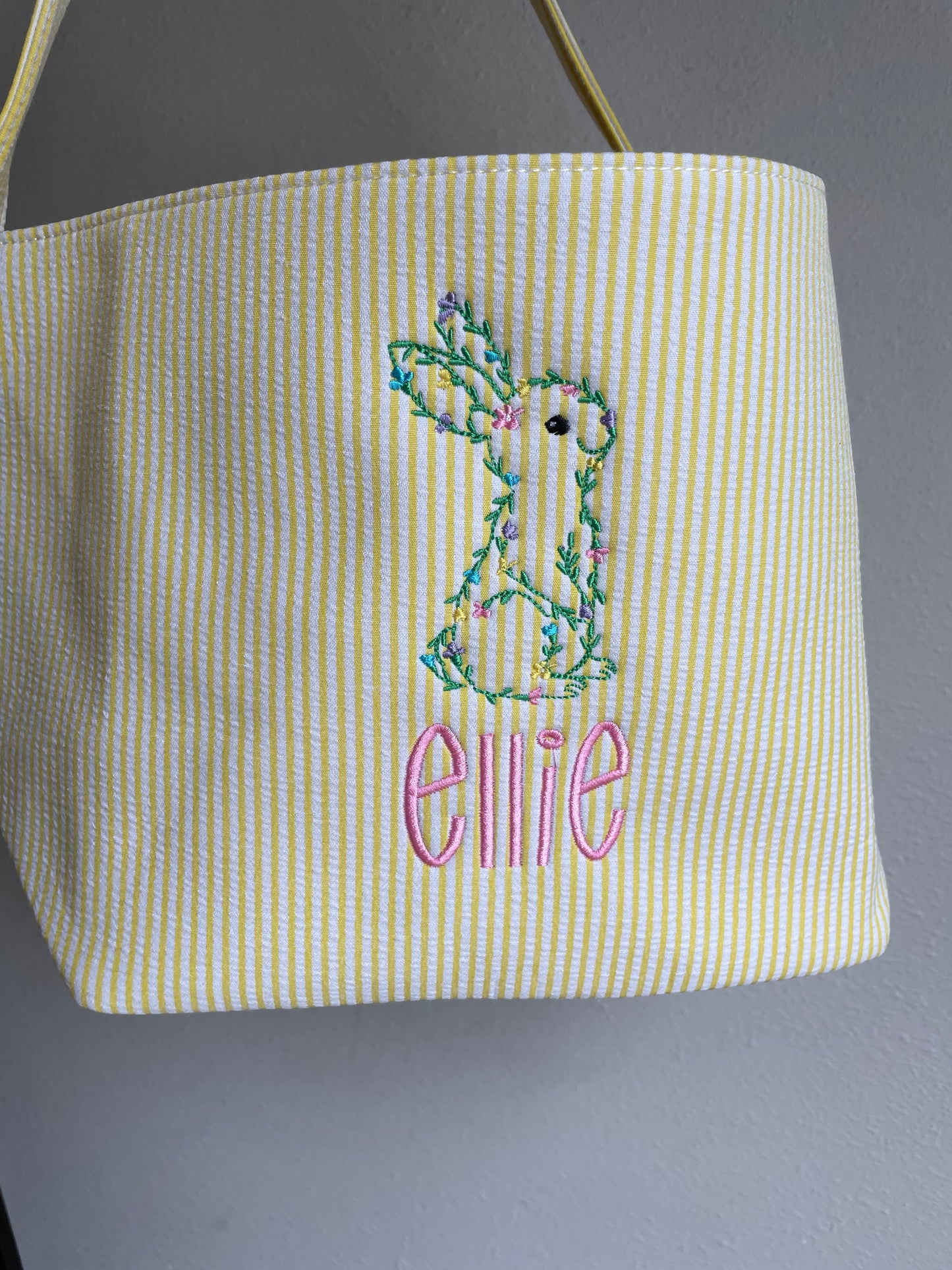 Embroidered Easter Basket Name and Design