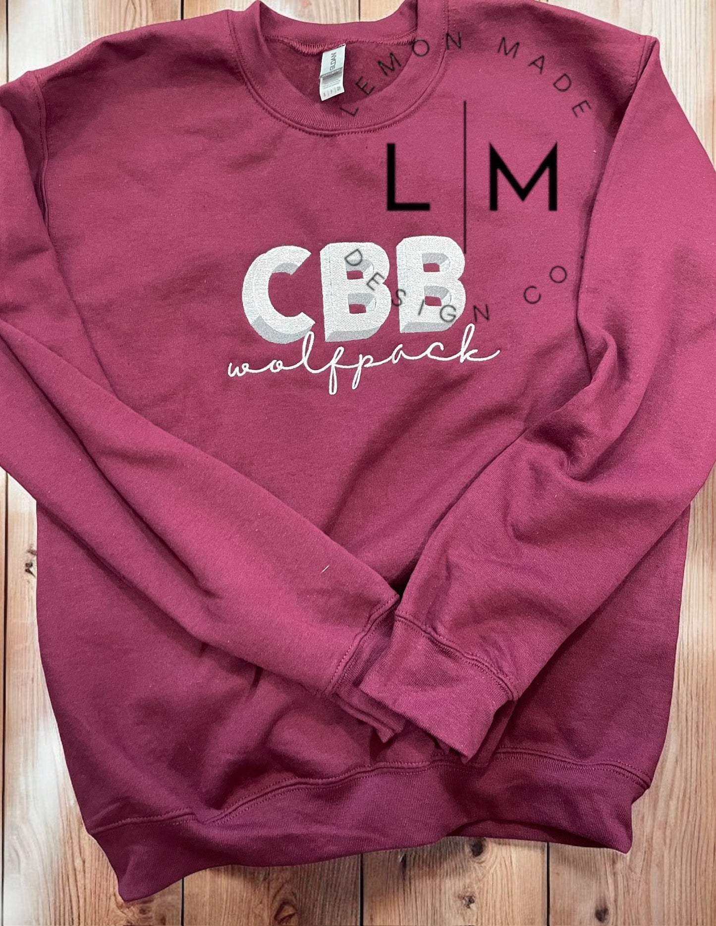 Embroidered School Spirit Sweatshirt
