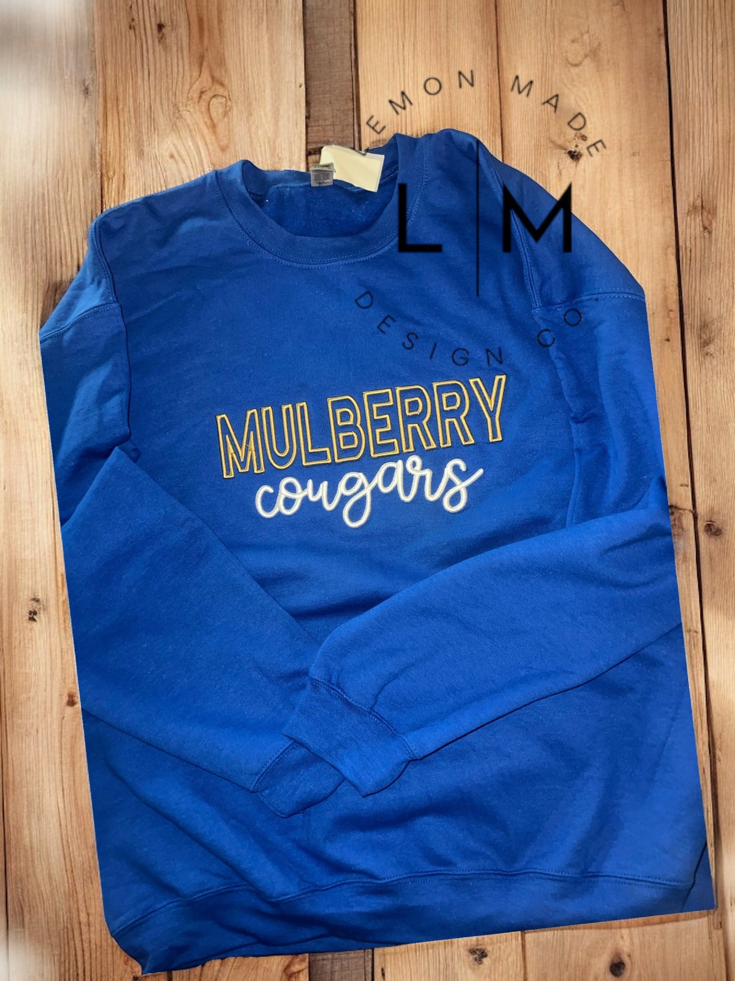 Puff Embroidered School Spirit Sweatshirt