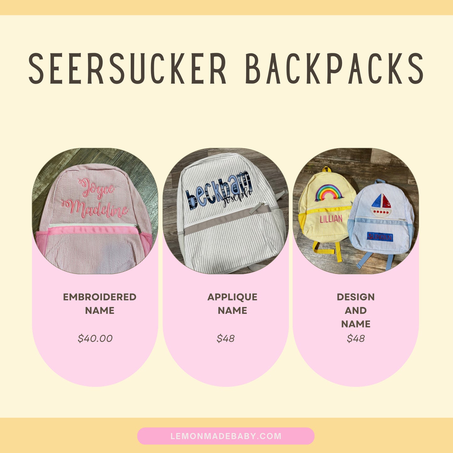 Seersucker Full-size Backpack