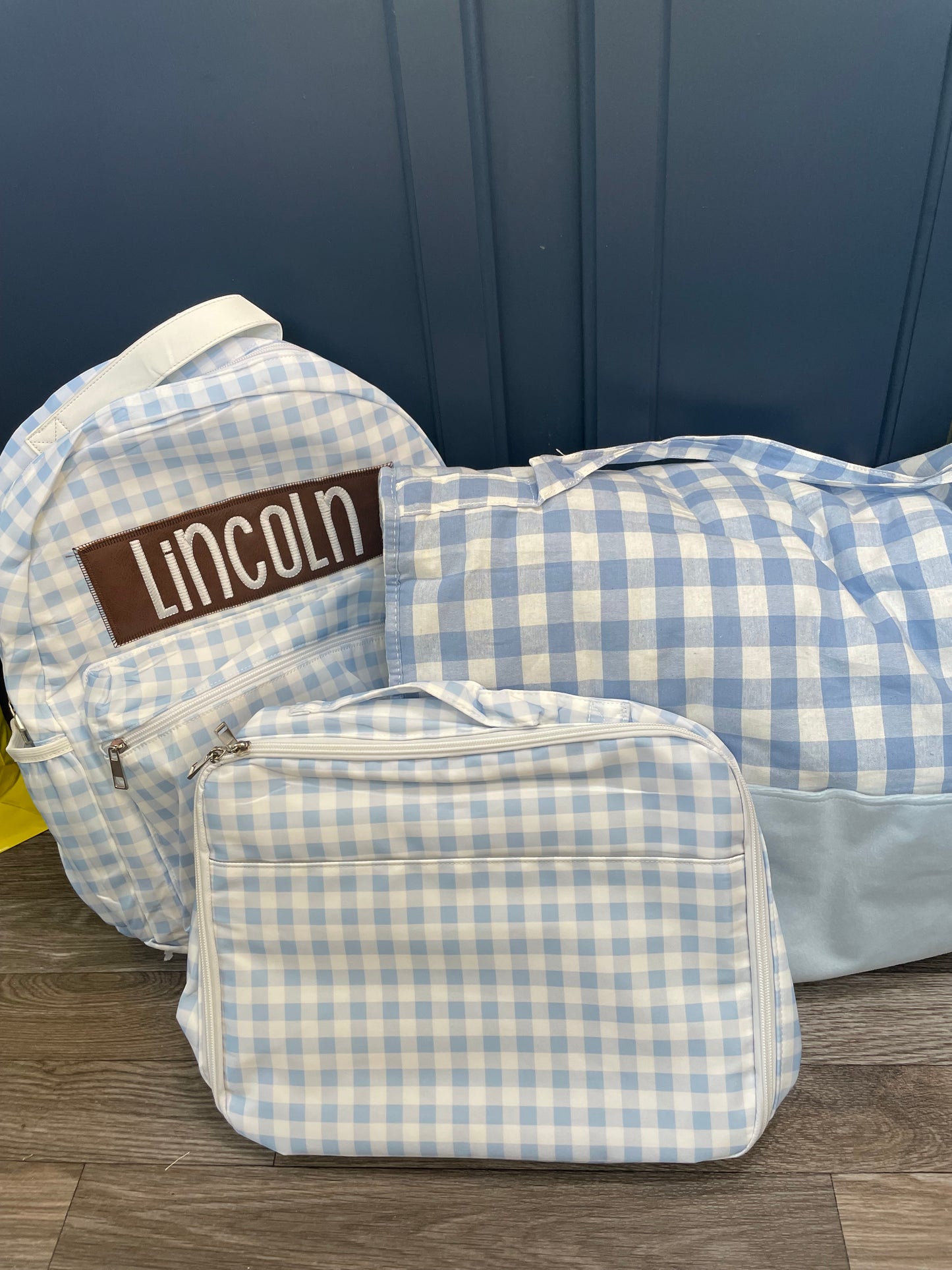 Gingham Nylon Full-Sized Backpack
