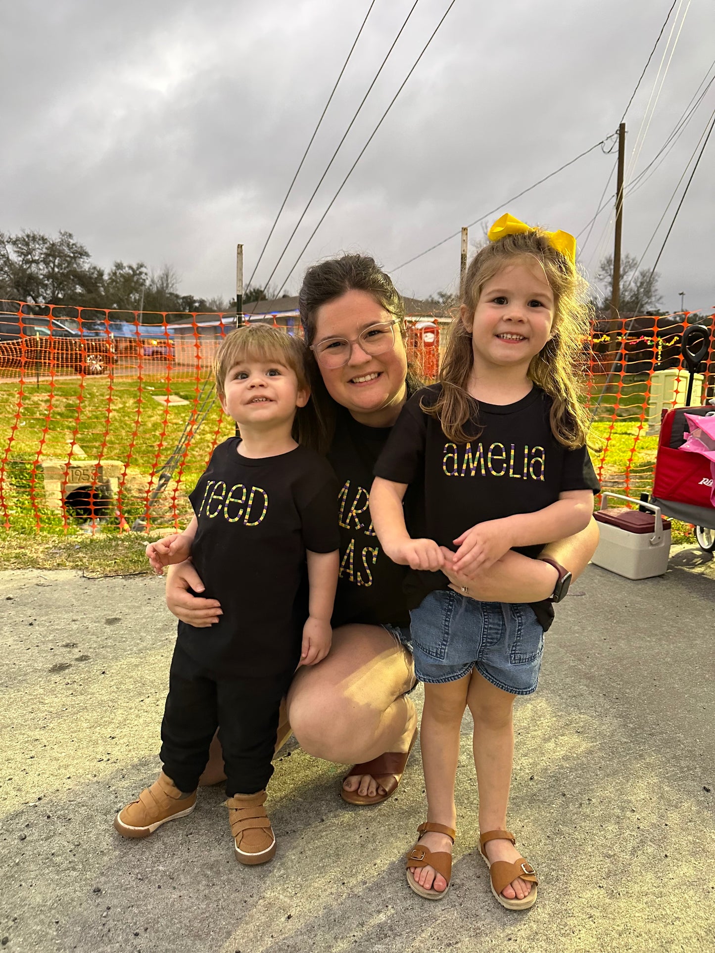 Adult Mardi Gras Embroidered Tee