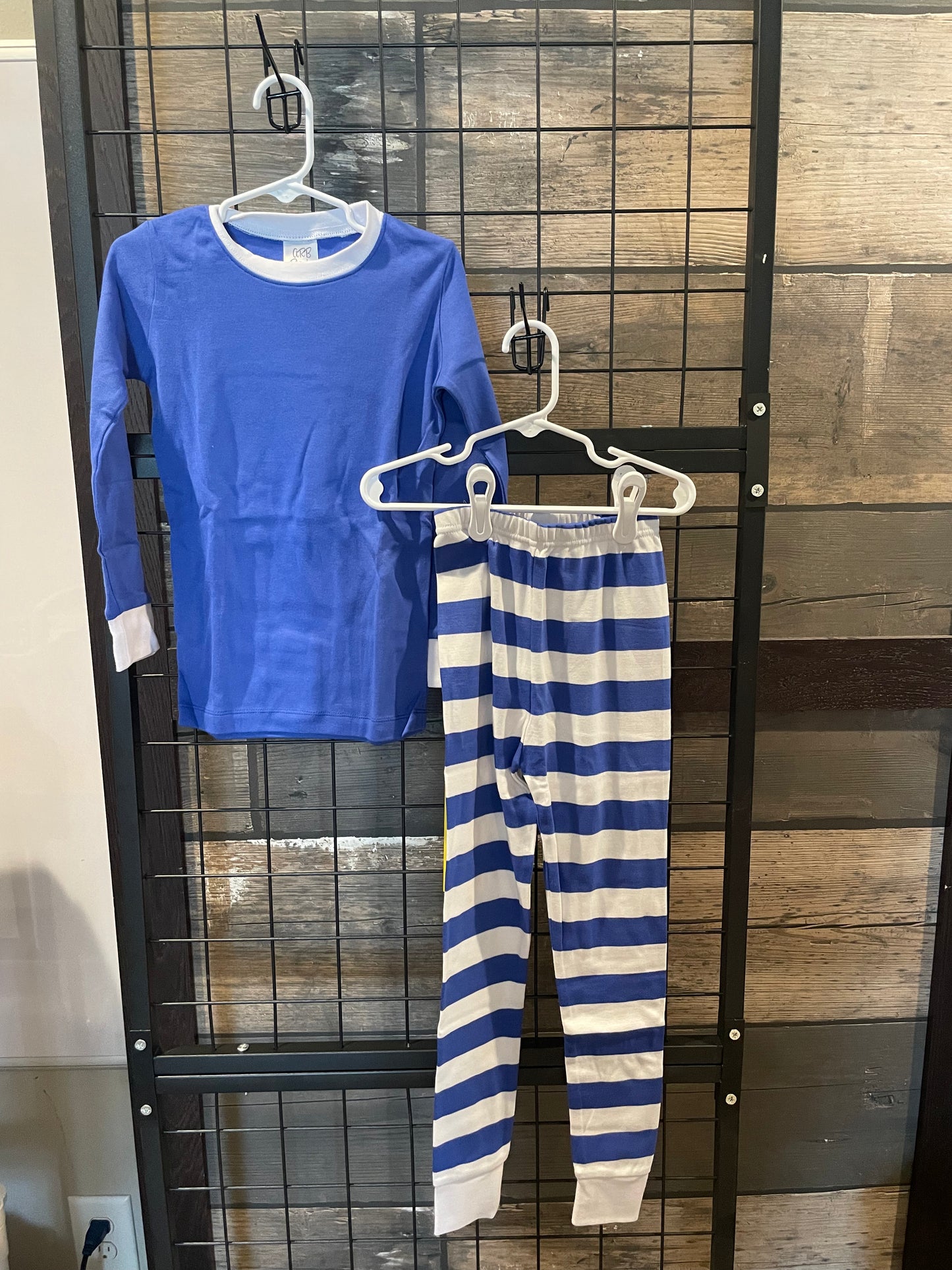 Blue and White Stripe PJs