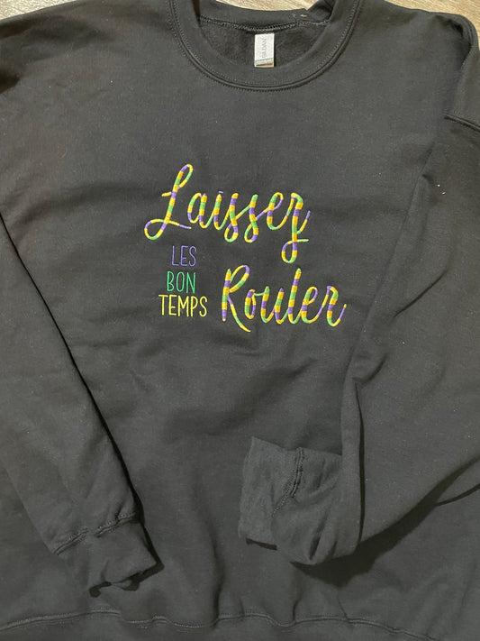 Laissez Le Bon Temps Rouler Embroidered sweatshirt