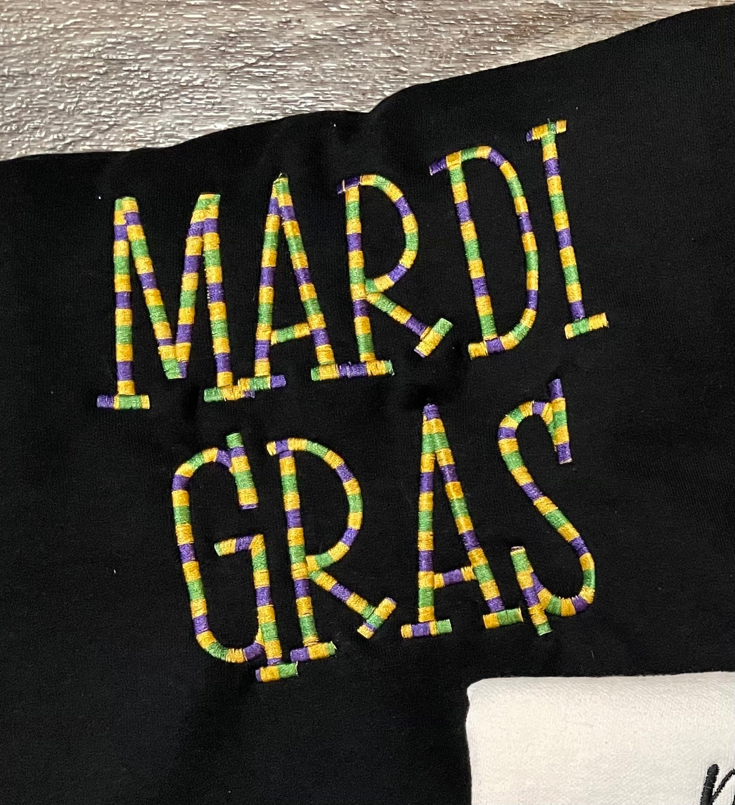 Adult Mardi Gras Embroidered Tee