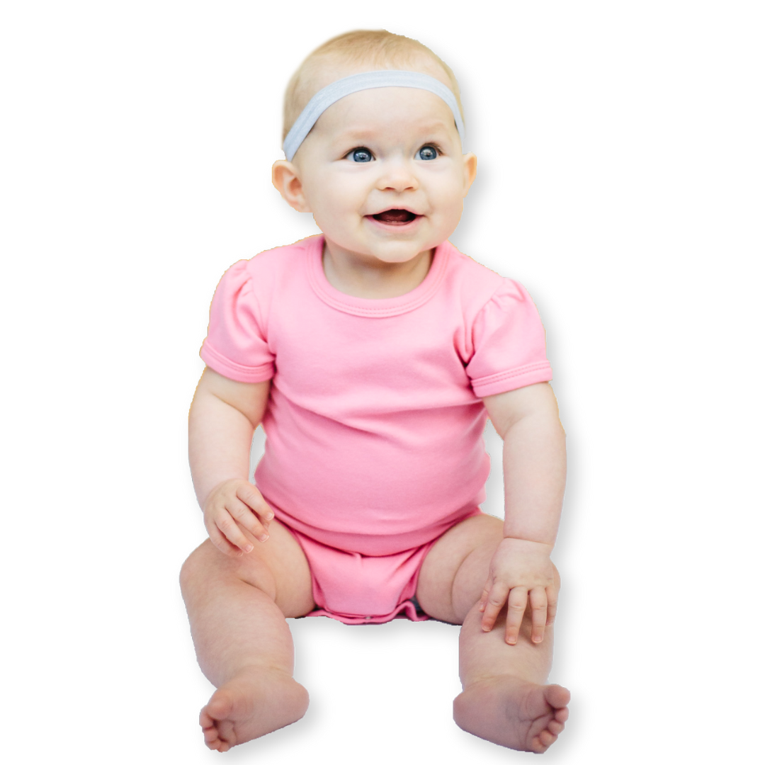 EMBROIDERED Short Sleeve Ruffle Onesie