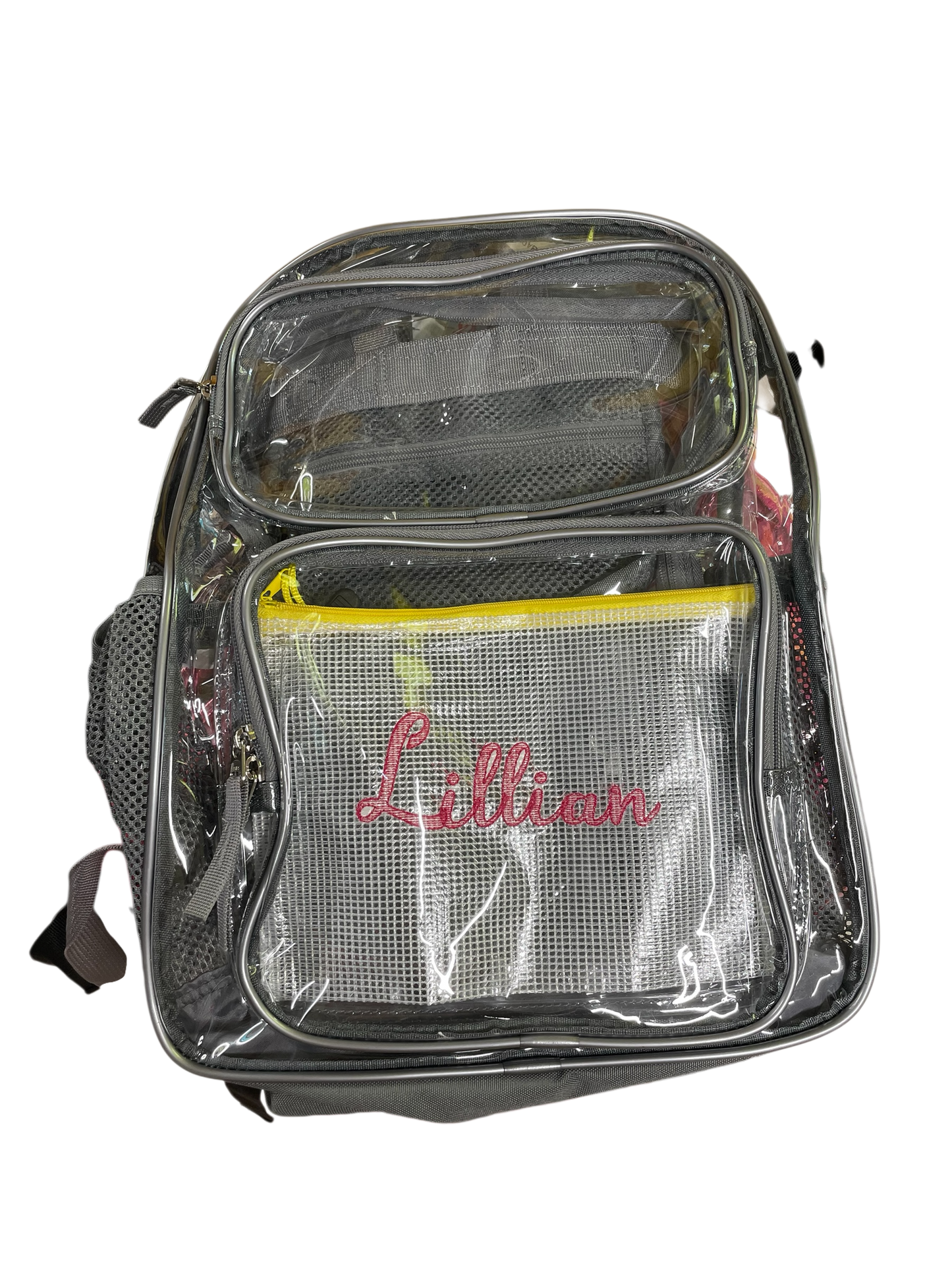 Clear Mesh Zipper Bags