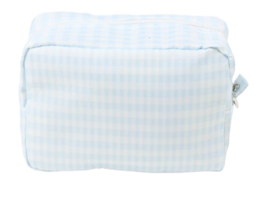Blue Gingham Bag Set