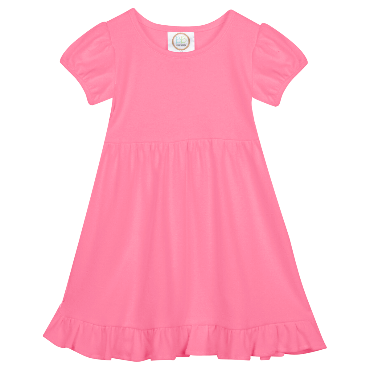 Easter EMBROIDERED Short Sleeve Ruffle Dress