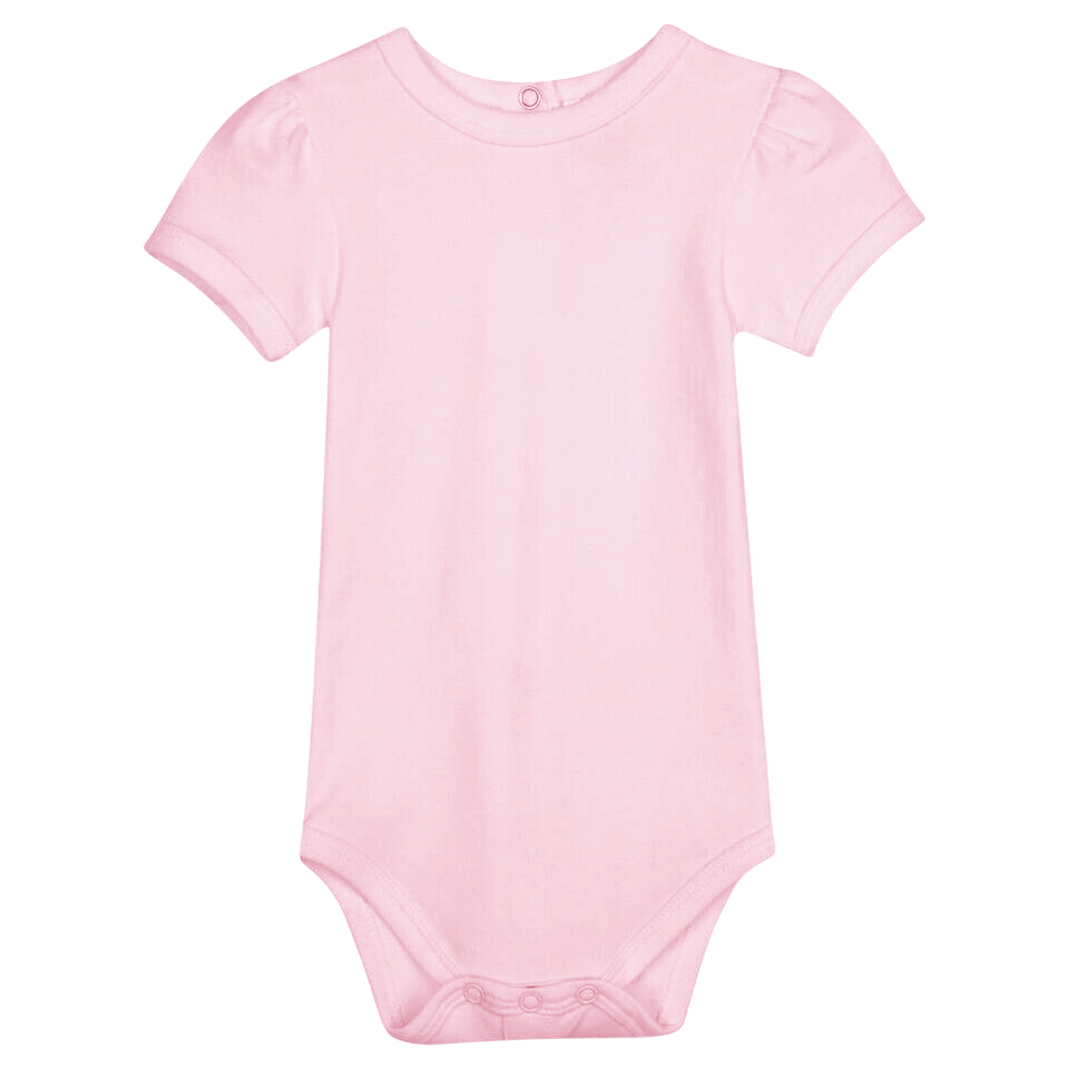 EMBROIDERED Short Sleeve Ruffle Onesie