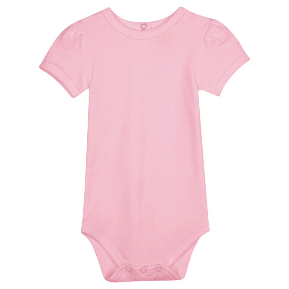 EMBROIDERED Short Sleeve Ruffle Onesie