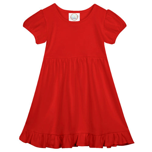 Easter EMBROIDERED Short Sleeve Ruffle Dress