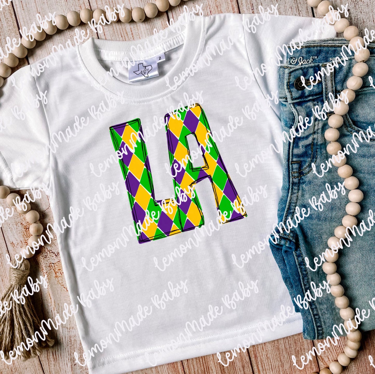 CHILD MARDI GRAS TEE