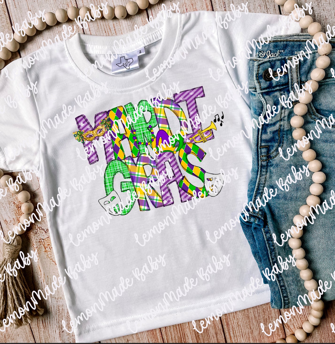 CHILD MARDI GRAS TEE