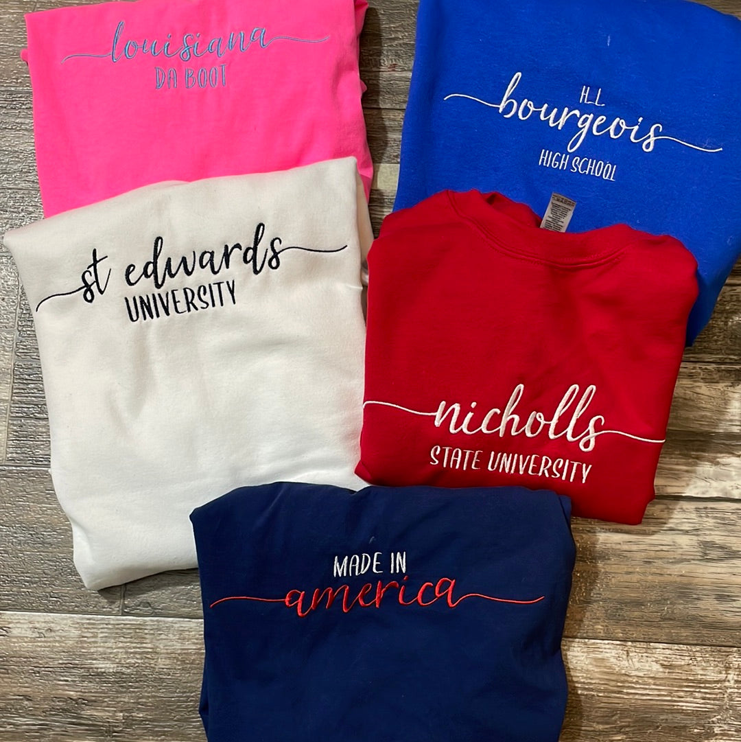 Custom Embroidered Sweatshirt
