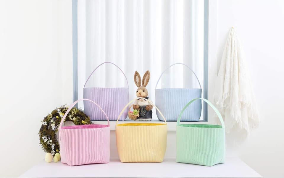 Embroidered Easter Basket Name and Design