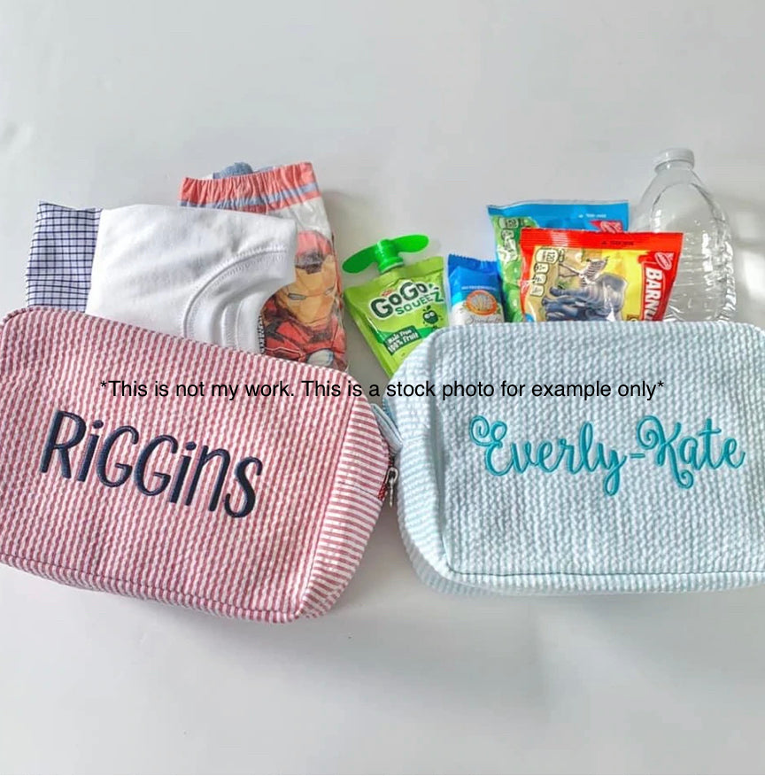 Seersucker Everything Bag