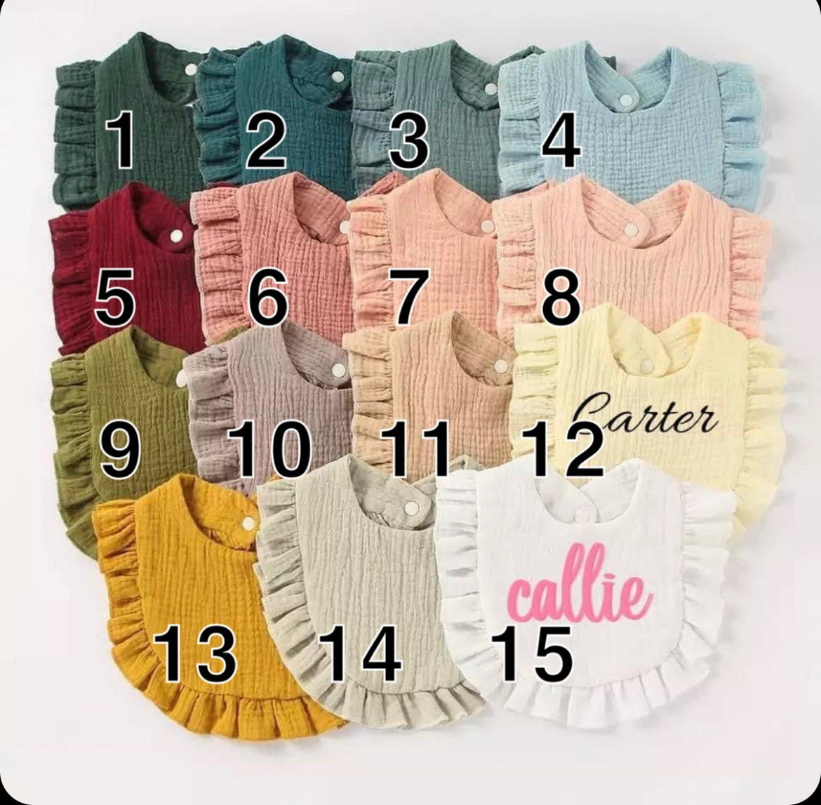 Muslin Ruffle Bib PRE-ORDER
