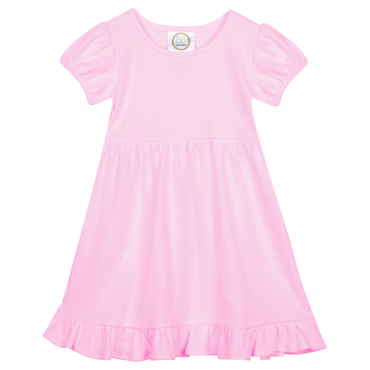 Easter EMBROIDERED Short Sleeve Ruffle Dress