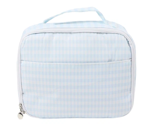 Blue Gingham Bag Set